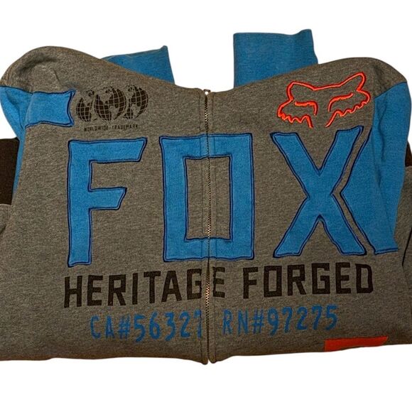 Fox racing zip up Hoodie size large - Picture 2 of 4